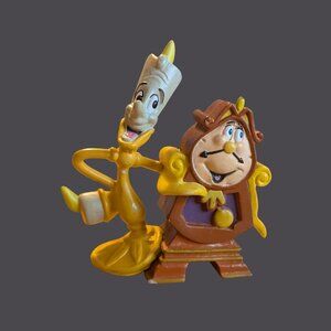 10/$25 Disney Beauty and the Beast Lumiere & Cogsworth PVC Figure